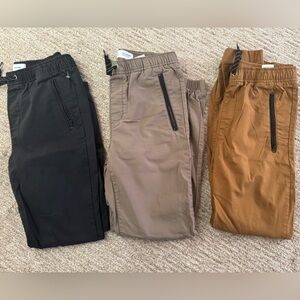 Old Navy Kids Casual Bottoms, Lot of 3 Joggers- Black, Tan, Brown